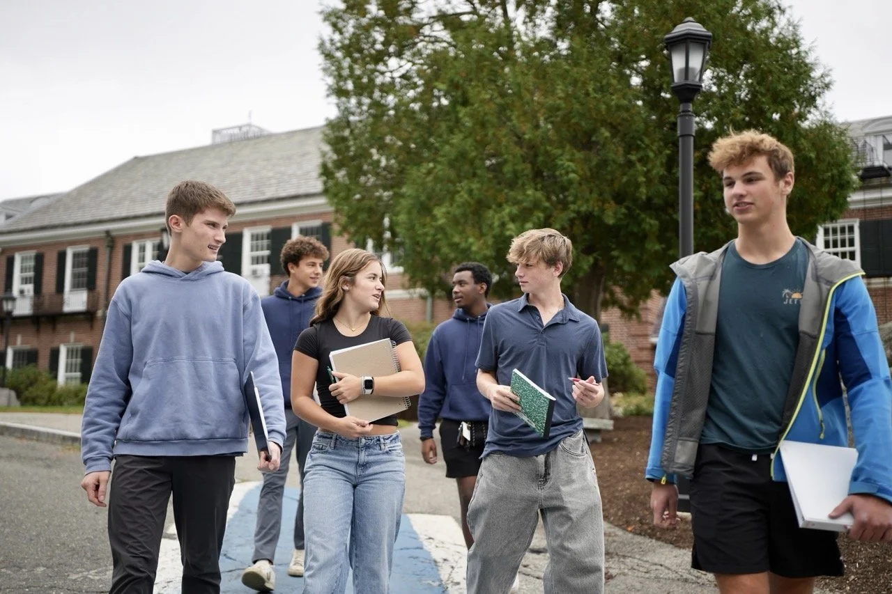 group of students walking